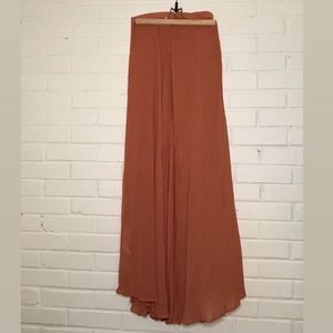 Reformation semi-shear peach skirt